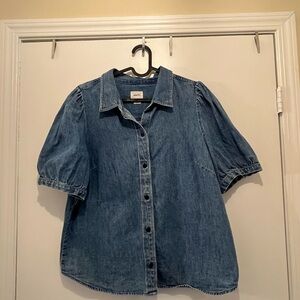 Wilfred Blue Denim Button-Up Top